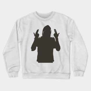 Hooded Man Abstract Crewneck Sweatshirt